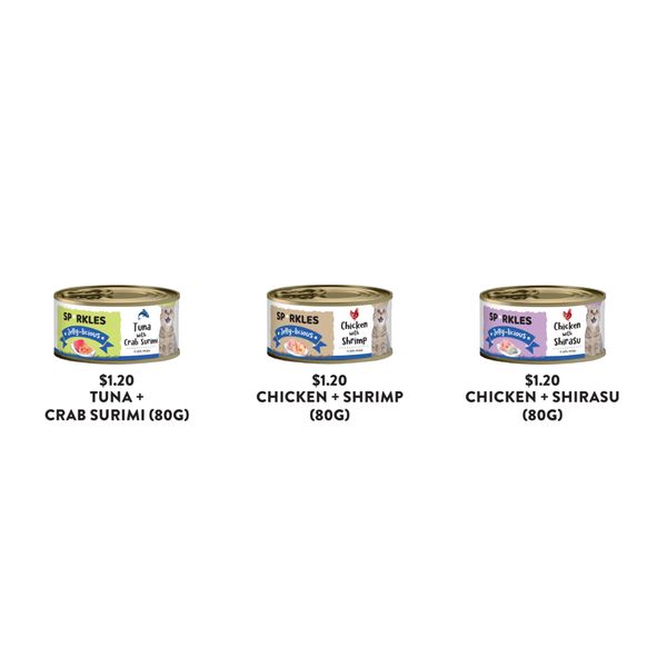 [mPets] Sparkles Cat Wet Food 80g [LOCAL SG DELIVERY]