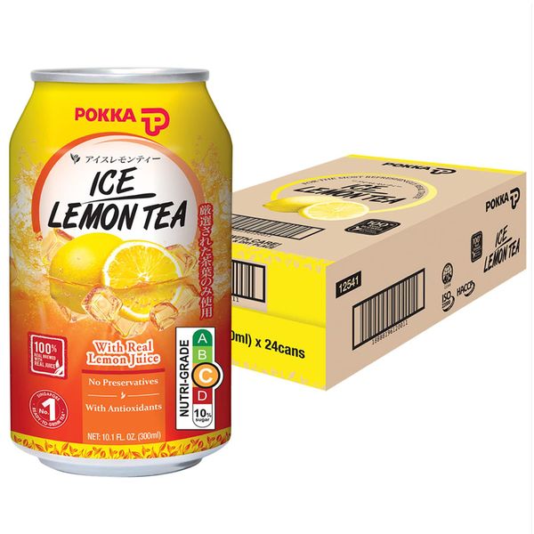 [mfoods] Bundle of 2 cartons Pokka Can Drink - Ice Lemon Tea 300ml x 24 cans [LOCAL SG DELIVERY]