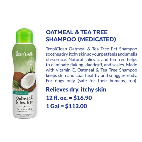 [mPets] TropiClean Oatmeal & Tea Tree/Papaya & Coconut 2-IN-1 Shampoo & Conditioner/Aloe & Coconut Shampoo for Pets [LOCAL SG DELIVERY]