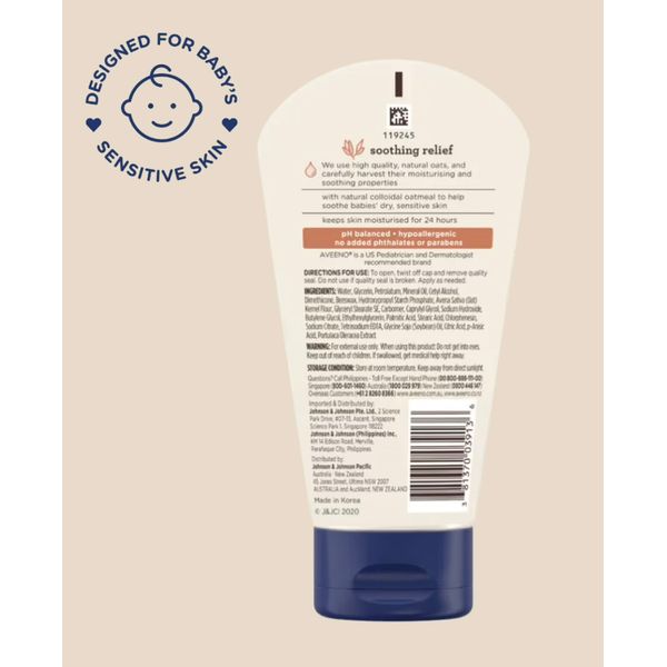 Aveeno Baby Soothing Relief Moisturising Cream 140gm – view 2