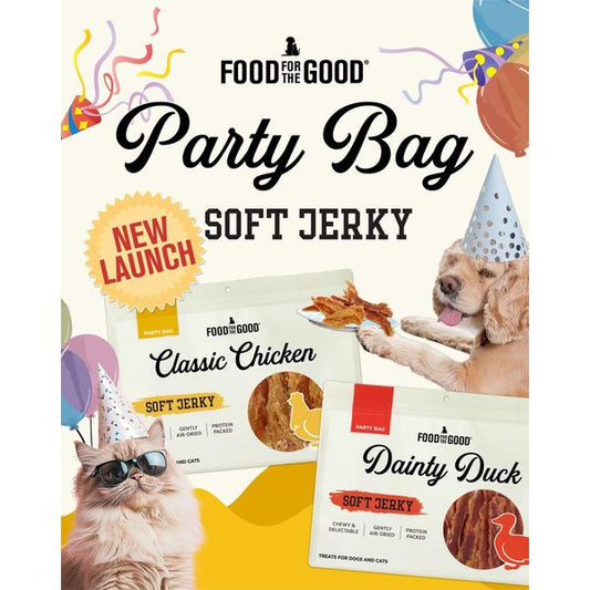 [mPets] Food For The Good Party Bag Soft Jerky Cat & Dog Treats 200g x 2