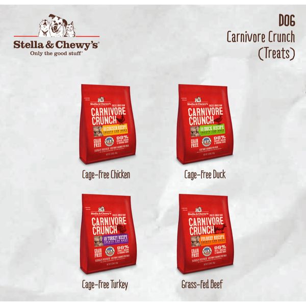 [mPets] Stella & Chewy's Dog Carnivore Crunch Treats - 3 Calories Per Nugget - (3.25 oz Bag) [LOCAL SG DELIVERY]