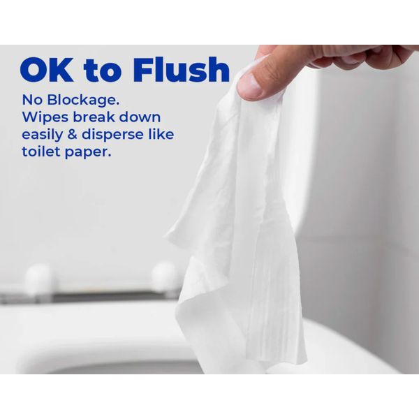 Alcean Flushable Toilet Tissue Wipes - 8 Wipes (Bundle of 8) – view 2