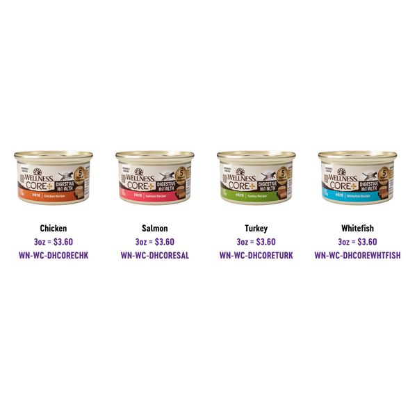 [mPets] Wellness Core Wet Food Classic/Indoor & Digestive Health Pate for Cats [LOCAL SG DELIVERY]