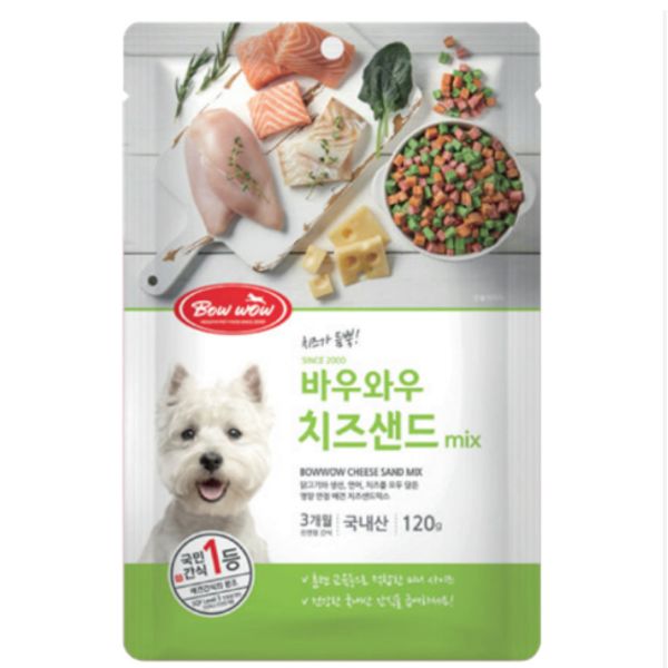 [mPets] Bow Wow Mixed Cheese Sandwich Cut 120g (Dog Treats) [LOCAL SG DELIVERY]