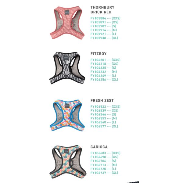 [mPets] FuzzYard XXS/XS/S/M/L/XL Step-In Harness for Pets [LOCAL SG DELIVERY]