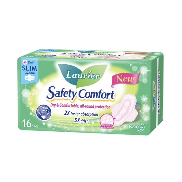 Laurier Safety Comfort Day Slim 22cm 30's/Wing 22.5cm 16's/Ultra Slim Wing 25cm 14's – view 2
