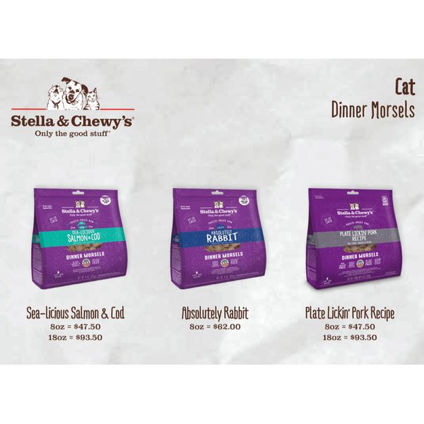 [mPets] Stella & Chewy's Cat Dinner Morsels - 100% Complete Meal (8oz/18oz Bag)* [LOCAL SG DELIVERY]