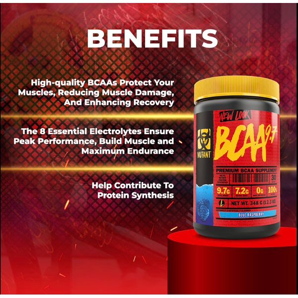 [mfoods] Mutant BCAA 9.7, Premium BCAA supplement, Amino Acid, Protein Synthesis, Sports Drink Mix, 30 servings  [LOCAL SG DELIVERY]