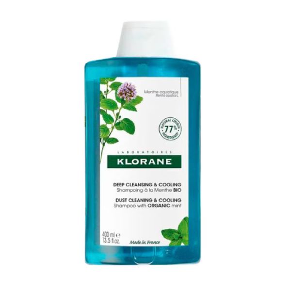 [Dermaceutica] Klorane Anti Pollution Detox Shampoo with Aquatic Mint 400ml [LOCAL SG DELIVERY]