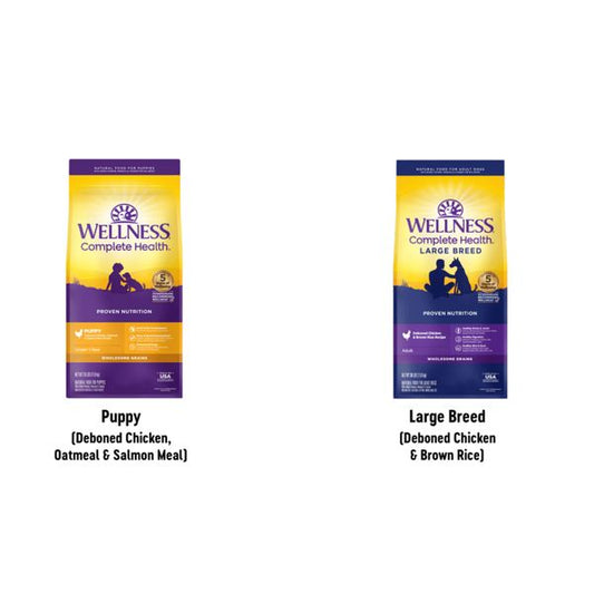 [mPets] Wellness Complete Health Dry Food for Adult, Puppy & Large Breed Dogs (5lb/30lb Bag)* [LOCAL SG DELIVERY]