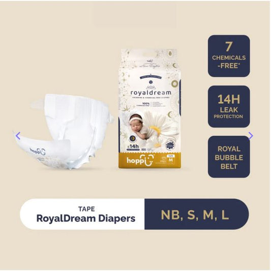 [mkids] hoppi RoyalDream Baby Diaper Tape Small (S)/Medium (M)/Large (L) [LOCAL SG DELIVERY]