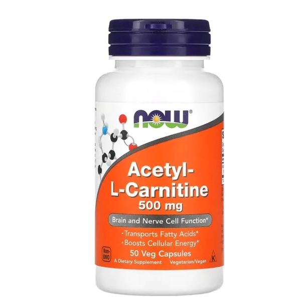 [mfoods] NOW Foods, Acetyl-L- Carnitine, Amino Acid, Carnitine, Brain Booster, Vegan, 500 mg, 50 - 200 Veg Capsules [LOCAL SG DELIVERY]