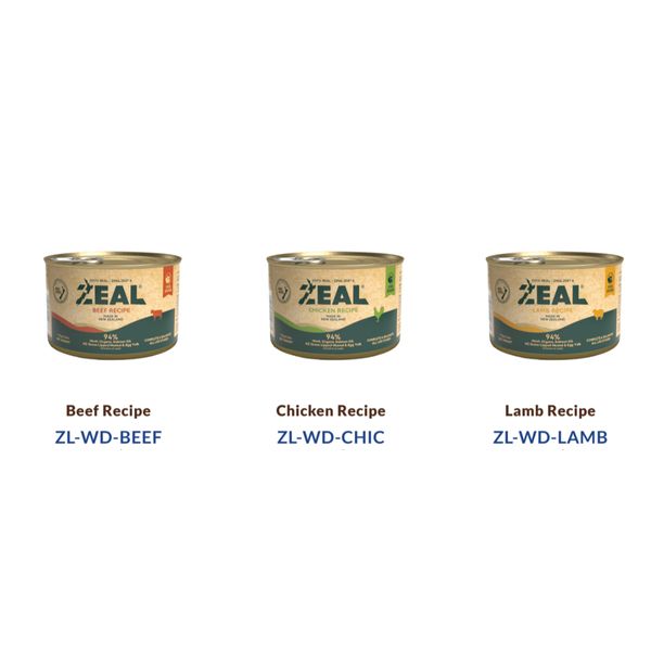 [mPets] Zeal Canned Dog Wet Food - 94% Meat Content - Ethically Sourced From New Zealand (170g Can) [LOCAL SG DELIVERY]