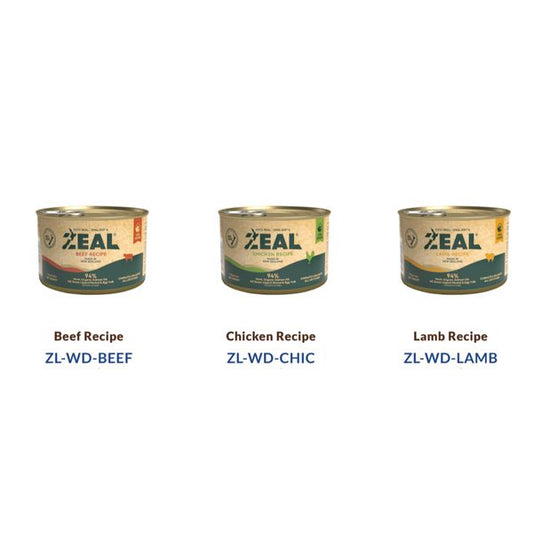 [mPets] Zeal Canned Dog Wet Food - 94% Meat Content - Ethically Sourced From New Zealand (170g Can) [LOCAL SG DELIVERY]