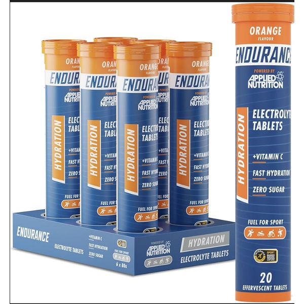 [mfoods] Applied Nutrition Endurance Hydration Electrolyte Sugar Free, Low Calorie, Boost Performance 20 tabs x 6 tubs  [LOCAL SG DELIVERY]