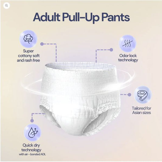 [mobileaid] Aire Adult Pull Up Pants- Size S/M/L/XL 10's per pack [LOCAL SG DELIVERY]