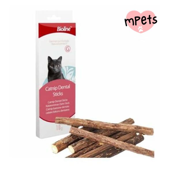 [mPets] Bioline Catnip Dental Sticks [LOCAL SG DELIVERY]