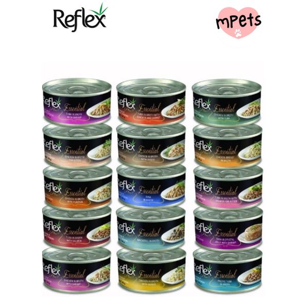 [mPets]  Reflex Plus Essential in Broth wet cat canned food 70g (Many Flavours available)