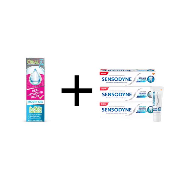 [mobileaid] Sensodyne Repair and Protect Toothpaste x 1 tube + Oral7 Mouth Gel 40ml (50g) x 1 tube [LOCAL SG DELIVERY]